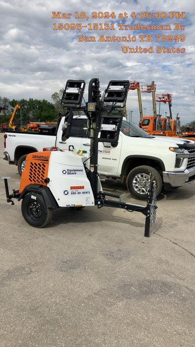 2024 Generac MLT2 Diesel, Flex Switch 120V Input, Powerzone Controller, 
(4) 320W LED Lights, 4kW Generator, 39.9 Gal Fuel Tank, 2" Ball, T3