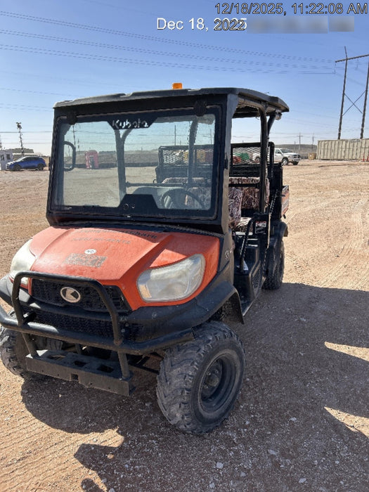2019 Kubota RTV-X1140W-H 4wd Utility Cart, LED Strobe, Windshield Tempered Glass, Plastic Canopy, Wire Harness Kit, Backup Alarm