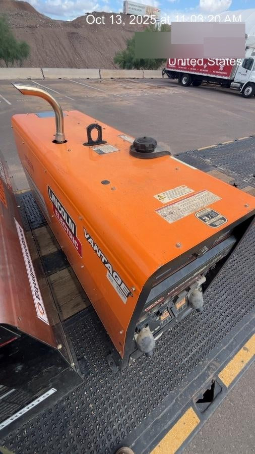 2021 Lincoln Electric Vantage 322 Vantage 322 Ready Pak 3 w/ Decals, ORANGE (includes trailer, cable rack, fender light kit) NO Telematics