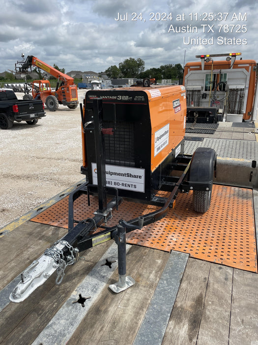 2021 Lincoln Electric Vantage 322 Vantage 322 Ready Pak 3 w/ Decals, ORANGE (includes trailer, cable rack, fender light kit) NO Telematics