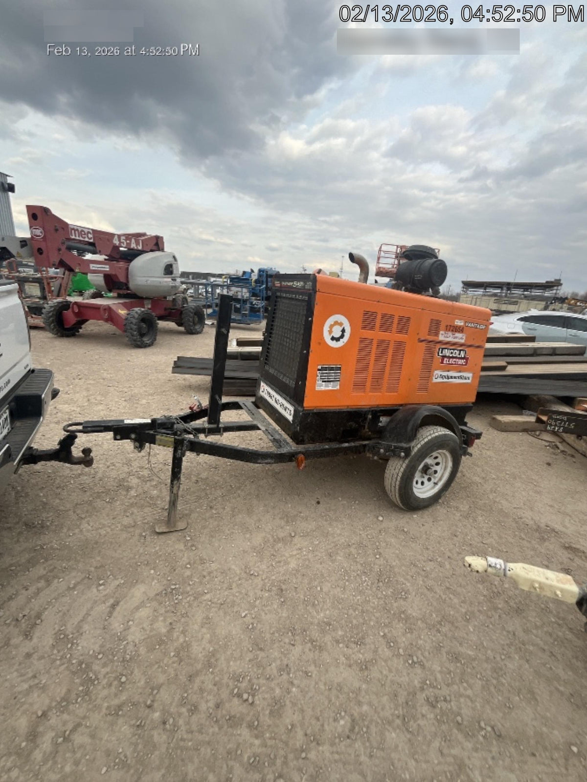 2021 Lincoln Electric Vantage 549X Ready Pak 3, ORANGE (includes trailer, cable rack, fender light kit)