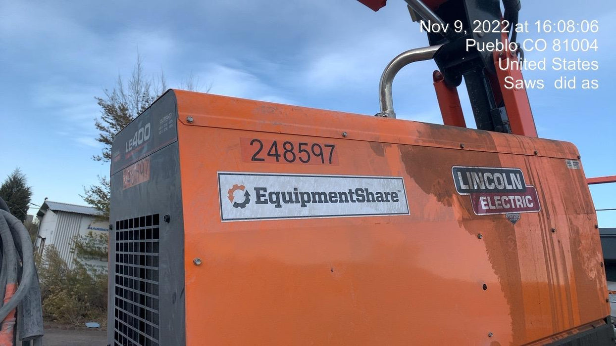 2022 Lincoln Electric LE400 Kubota V1505, Trlr, Cable Rack, Light Kit, ES Decals, T3