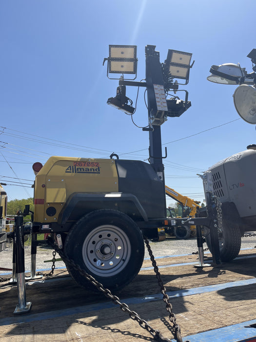 2022 Allmand NLV3GR (4) LED Light Fixture 350W, 23' Vertical Mast, 3kW Prime, Towable, ES Decals, T3