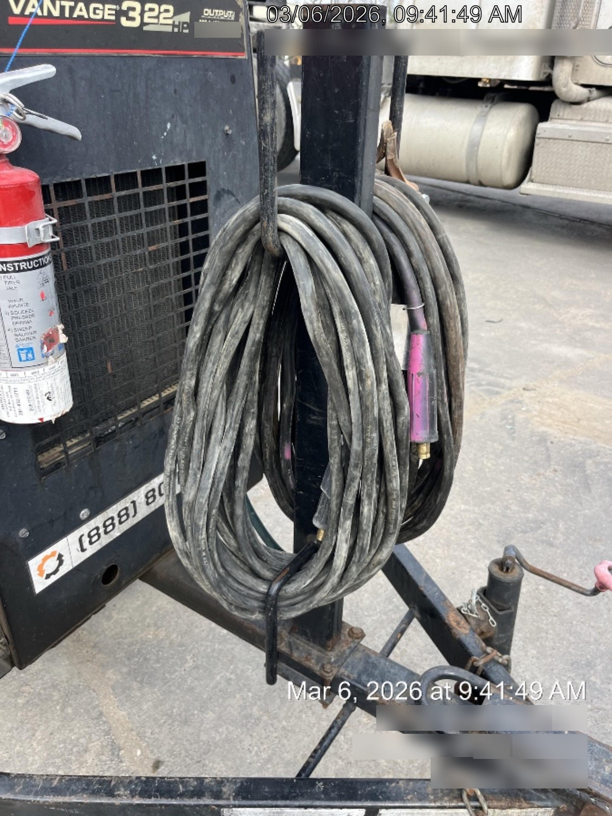 2019 Lincoln Electric Vantage 322 Ready-Pak 3, Two Wheel Trailer, Fender and Light Kit, Cable Rack