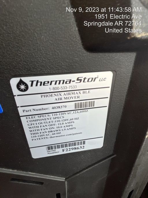 2022 PHOENIX AirMAX Radial Air Mover