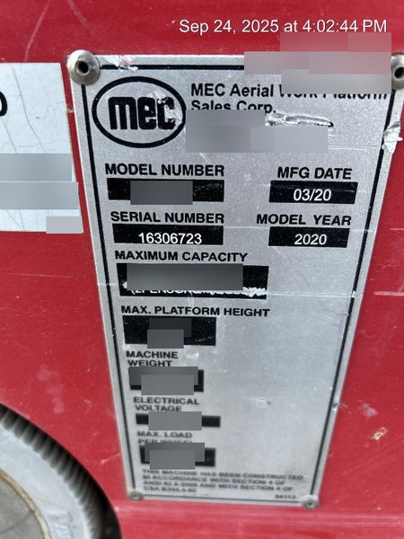 2020 MEC 1330SE Solid NM Tires, Steel Swing out Doors, LCS, Beacon, 900W Inverter