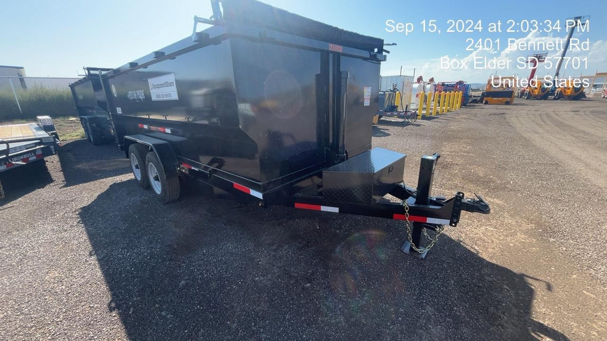 2024 TEXAS PRIDE TRAILERS 14'L x 7'W 5 Cu Yd Trunnion Hydraulic Dump