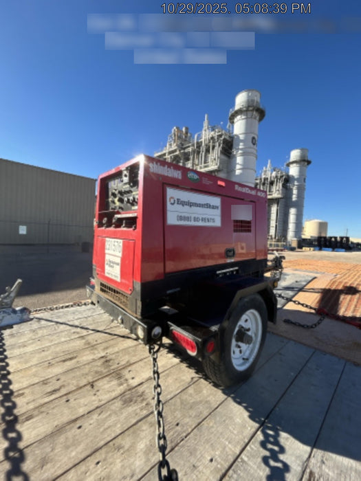 2022 Shindaiwa DGW400MDL Kubota D902 Engine, 23 HP, Dual Op Welder, Wire, Arc, Droop Stick, Tig, and CC Stick Functionality, Simulphase, 3 Phase and 1 Phase Gen Output, Single Axle NB Trlr, Slr Trckl Chrg 12V 12W, Fire Ext