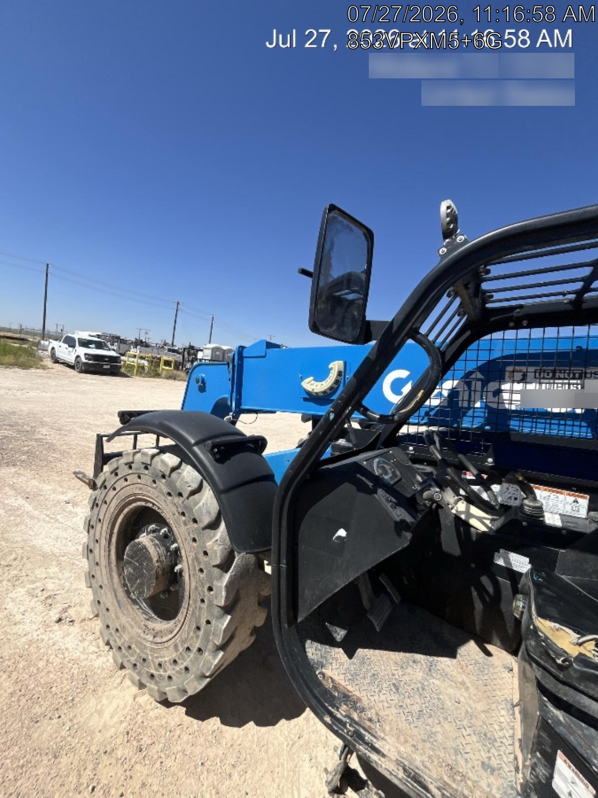 2018 Genie GTH-844 Genie GTH-844 w/Open ROPS, Solid Tires, beacon/work lights, 60" carriage/forks