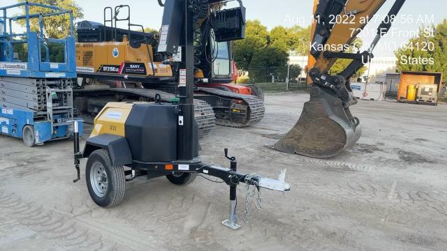 2022 Allmand NLV3GR (4) LED Light Fixture 350W, 23' Vertical Mast, 3kW Prime, Towable, Deep Sea L401, Leveling Jacks, Yanmar T4F 5.8hp