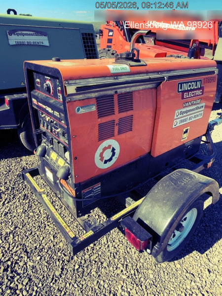 2021 Lincoln Electric Vantage 322 Vantage 322 Ready Pak 3 w/ Decals, ORANGE (includes trailer, cable rack, fender light kit) NO Telematics