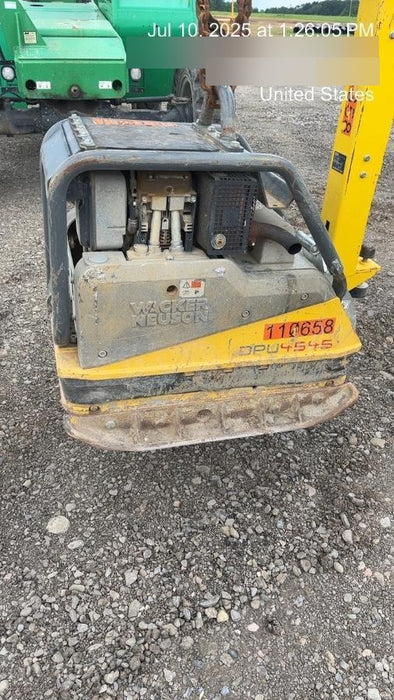 2020 Wacker Neuson DPU4545HEH Walk Behind Reversible Plate Compactor, Diesel