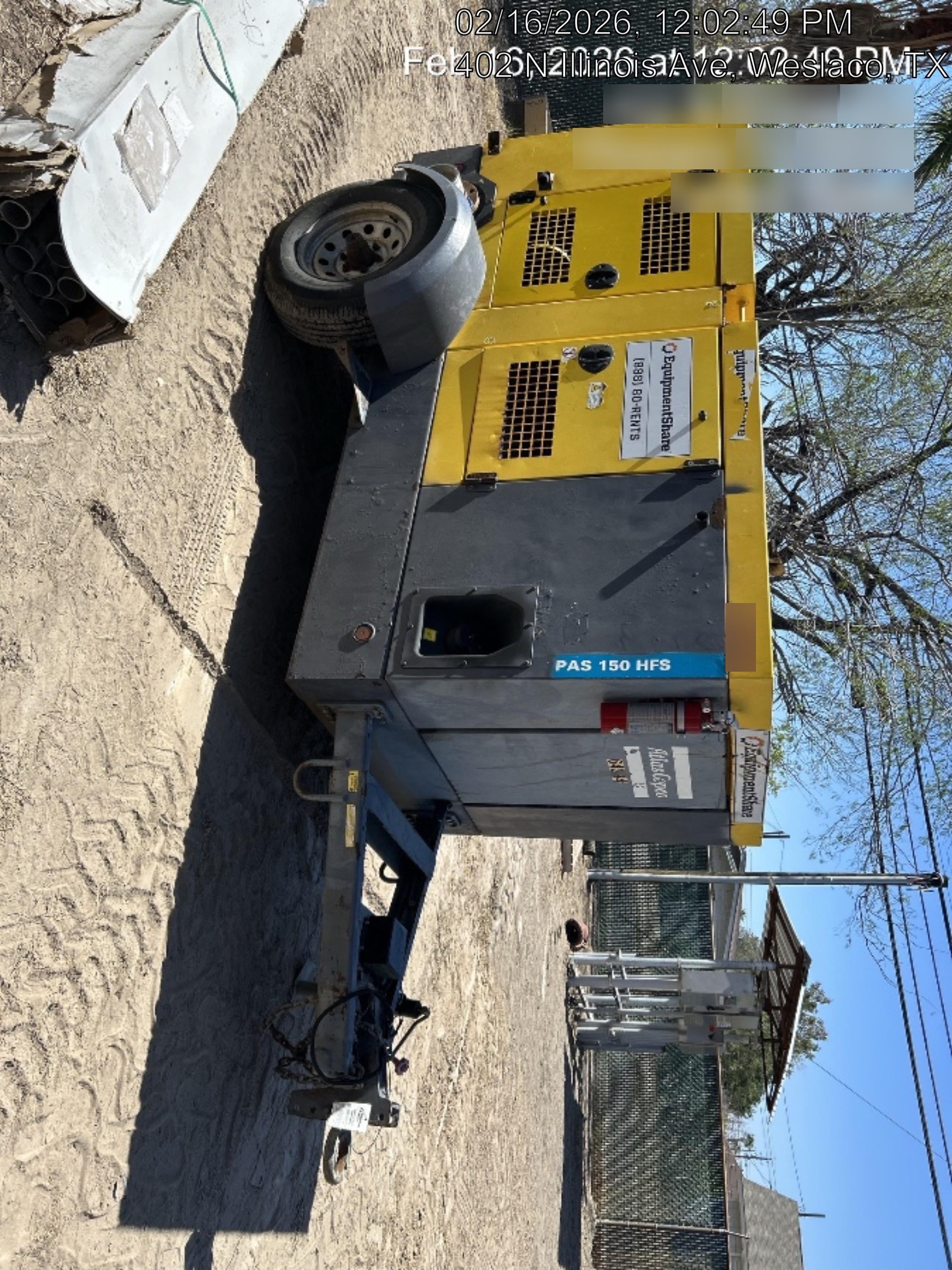 2020 ATLAS COPCO PAS 150 HF CS Enclosed