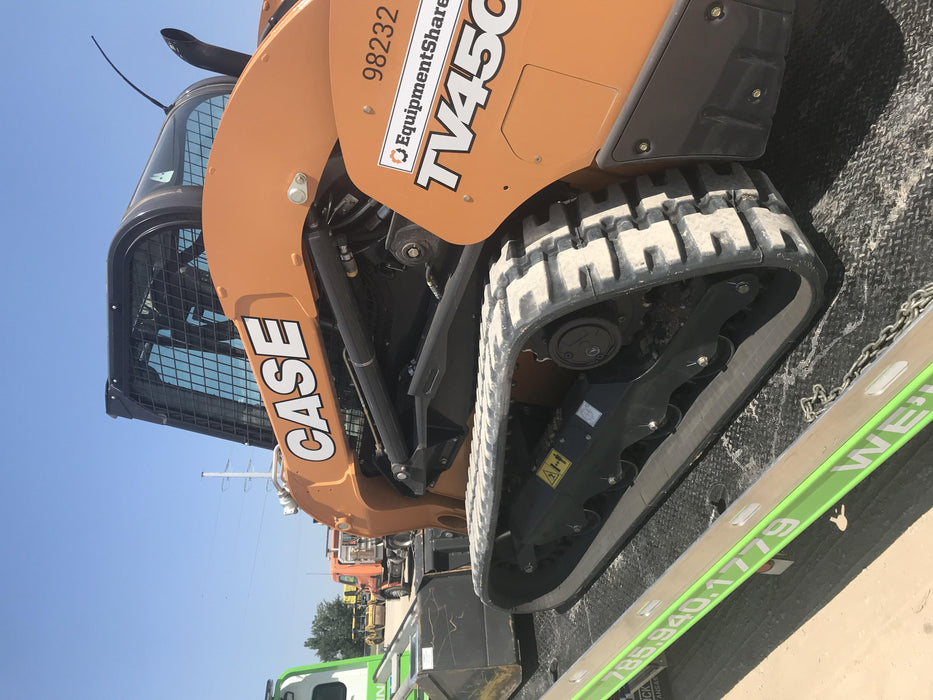 2020 Case TV450 761042 E-H Controls, 761031 ISO/H 2-Speed Controls, 761035 Performance Package Front Electric, 761206 Hydraulic Coupler, 761045 Cab Heat/AC, 761062 Air Ride Seat, 761201 HD Light Package, 761048 Engine Block Heater, 8500147 450mm (17.7 in.) 78" OTW Tracks