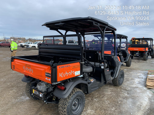 2022 Kubota RTV-X1140W-H Plastic Canopy, Windshield Acrylic Clear, LED Strobe Light, Wire Harness Kit, Back up Alarm