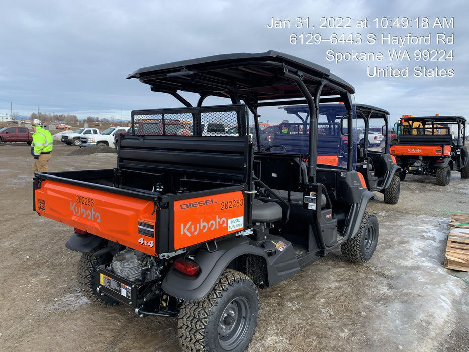 2022 Kubota RTV-X1140W-H Plastic Canopy, Windshield Acrylic Clear, LED Strobe Light, Wire Harness Kit, Back up Alarm