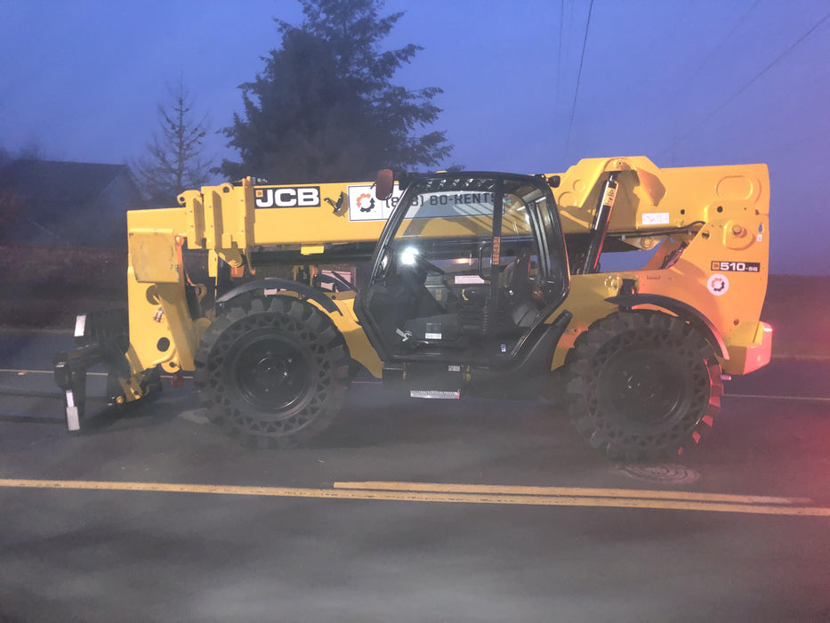 2020 JCB 510-56 Canopy, Solid Tires, Work Lights, Beacon, Aux Hydraulics, Back up Alarm, Lifting Eye, ES Decals