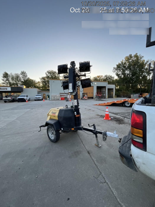 2020 Allmand NLV3GR (4) LED Light Fixture 350W, 23' Vertical Mast, 3kW Prime, Towable, Deep Sea L401, Leveling Jacks, Yanmar T4F 5.8hp