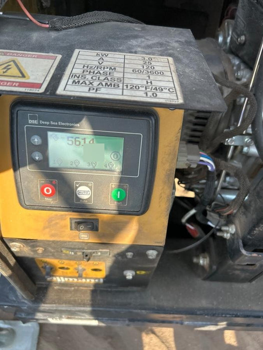 2022 Allmand NLV3GR (4) LED Light Fixture 350W, 23' Vertical Mast, 3kW Prime, Towable, Deep Sea L401, Leveling Jacks, Yanmar T4F 5.8hp