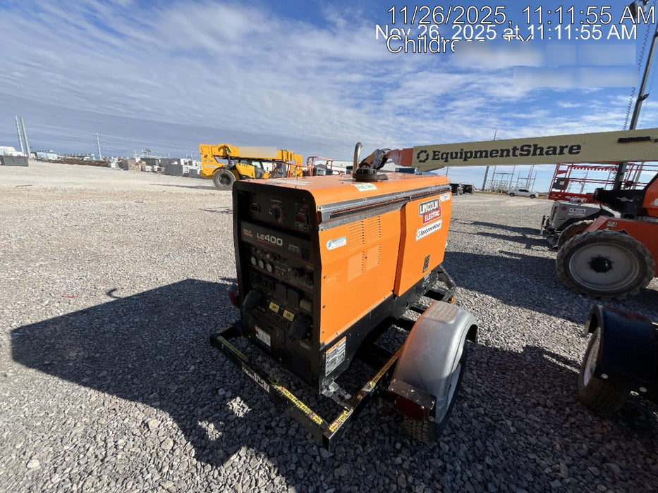 2022 Lincoln Electric LE400 Kubota V1505, Trlr, Cable Rack, Light Kit, ES Decals, T3