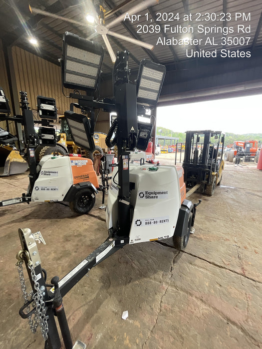 2024 Generac MLT2 Diesel, Flex Switch 120V Input, Powerzone Controller, 
(4) 320W LED Lights, 4kW Generator, 39.9 Gal Fuel Tank, 2" Ball, T3