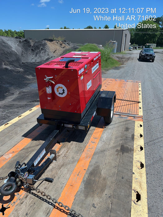 2023 Shindaiwa DGW400MDL Kubota D902 Engine, 23 HP, Dual Op Welder, Wire, Arc, Droop Stick, Tig, and CC Stick Functionality, Simulphase, 3 Phase and 1 Phase Gen Output, Single Axle NB Trlr, Slr Trckl Chrg 12V 12W, Fire Ext