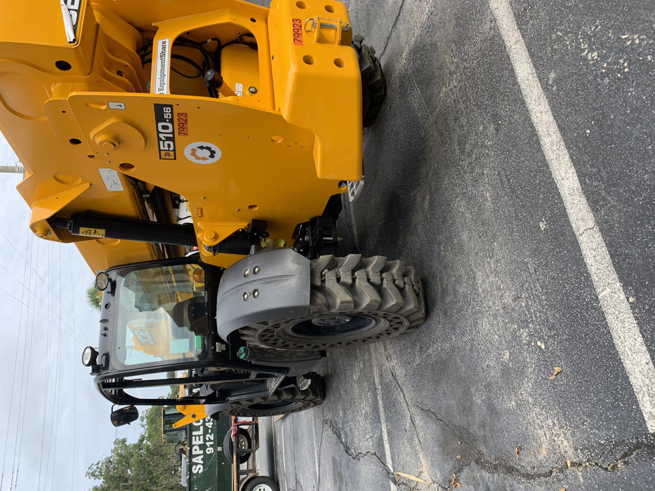 2020 JCB 510-56 Canopy, Solid Tires, Work Lights, Beacon, Aux Hydraulics, Back up Alarm, Lifting Eye, ES Decals