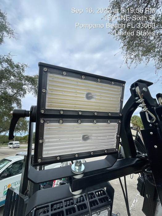 2022 Allmand NLV3GR (4) LED Light Fixture 350W, 23' Vertical Mast, 3kW Prime, Towable, ES Decals, T3