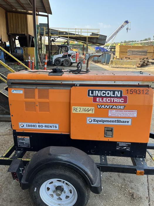 2021 Lincoln Electric Vantage 322 Vantage 322 Ready Pak 3 w/ Decals, ORANGE (includes trailer, cable rack, fender light kit) NO Telematics