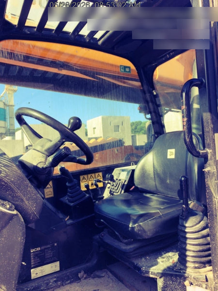 2020 JCB 510-56 Cab/Heat/Air, 74 HP, Solid Tires, STD Worklight, Beacon, Aux Hydraulics, Lifting Eye, Back up Alarm w/66" Carriage/60" Forks