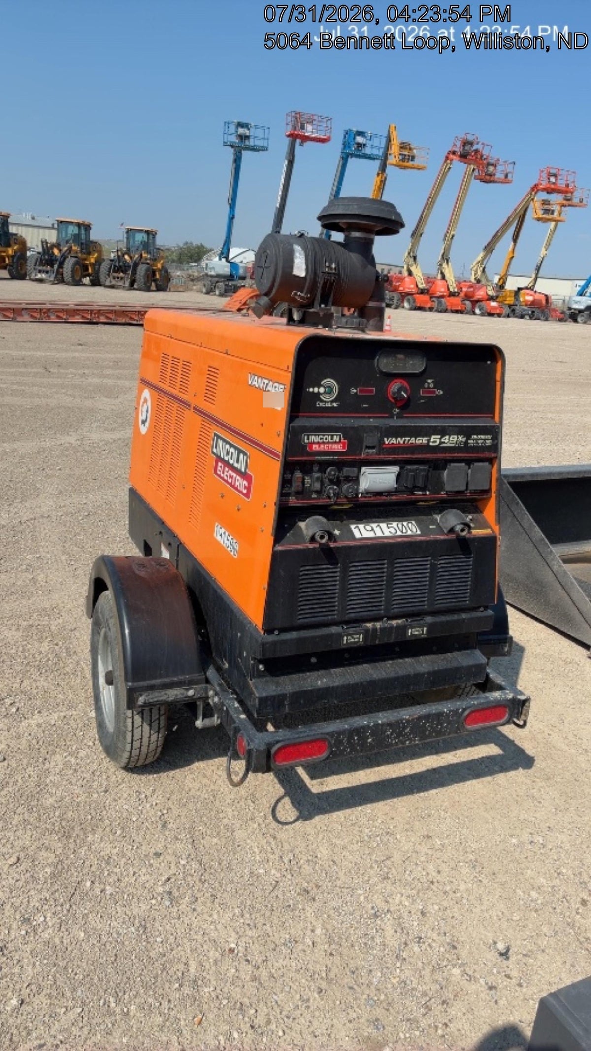 2023 Lincoln Electric Vantage 549X Crosslink Technology, Trailer Mounted, ES Decals, T3