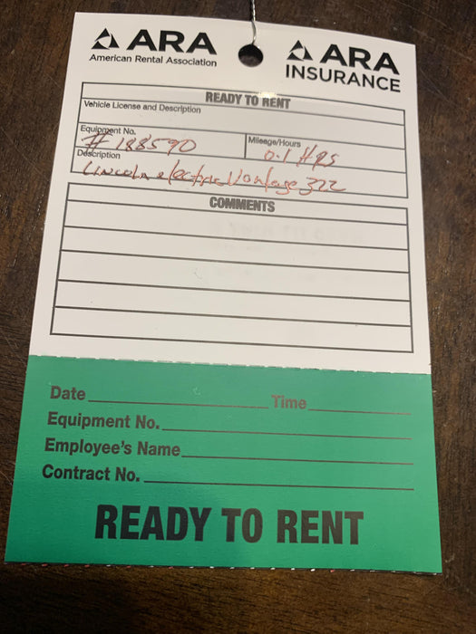 2021 Lincoln Electric Vantage 322 VANTAGE 322 READY-PAK 3