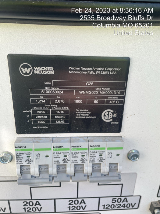 2022 WACKER NEUSON G25