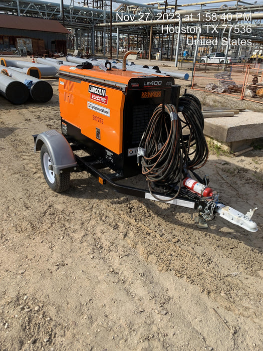 2023 Lincoln Electric LE400 Kubota V1505, Trlr, Cable Rack, Light Kit, ES Decals, T3