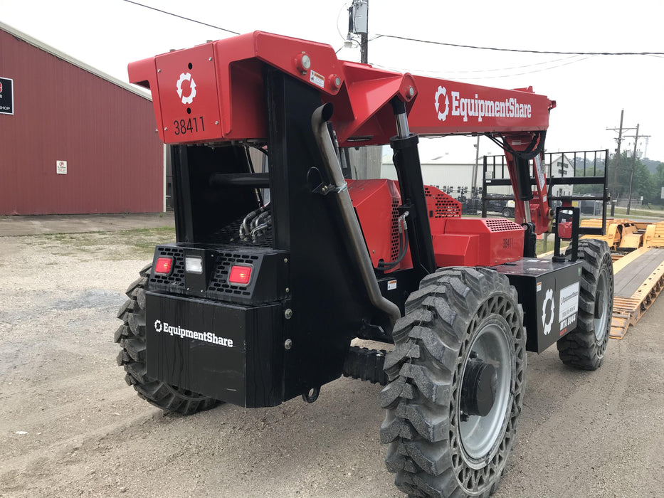 2019 Manitou MTA8044 74hp T4F, Cab/Heat/Air, Cab and Boom LED work lights, Auxiliary Hydraulics, Solid Tires, Amber strobe, Lift Hook 66" Carriage, 60" Forks