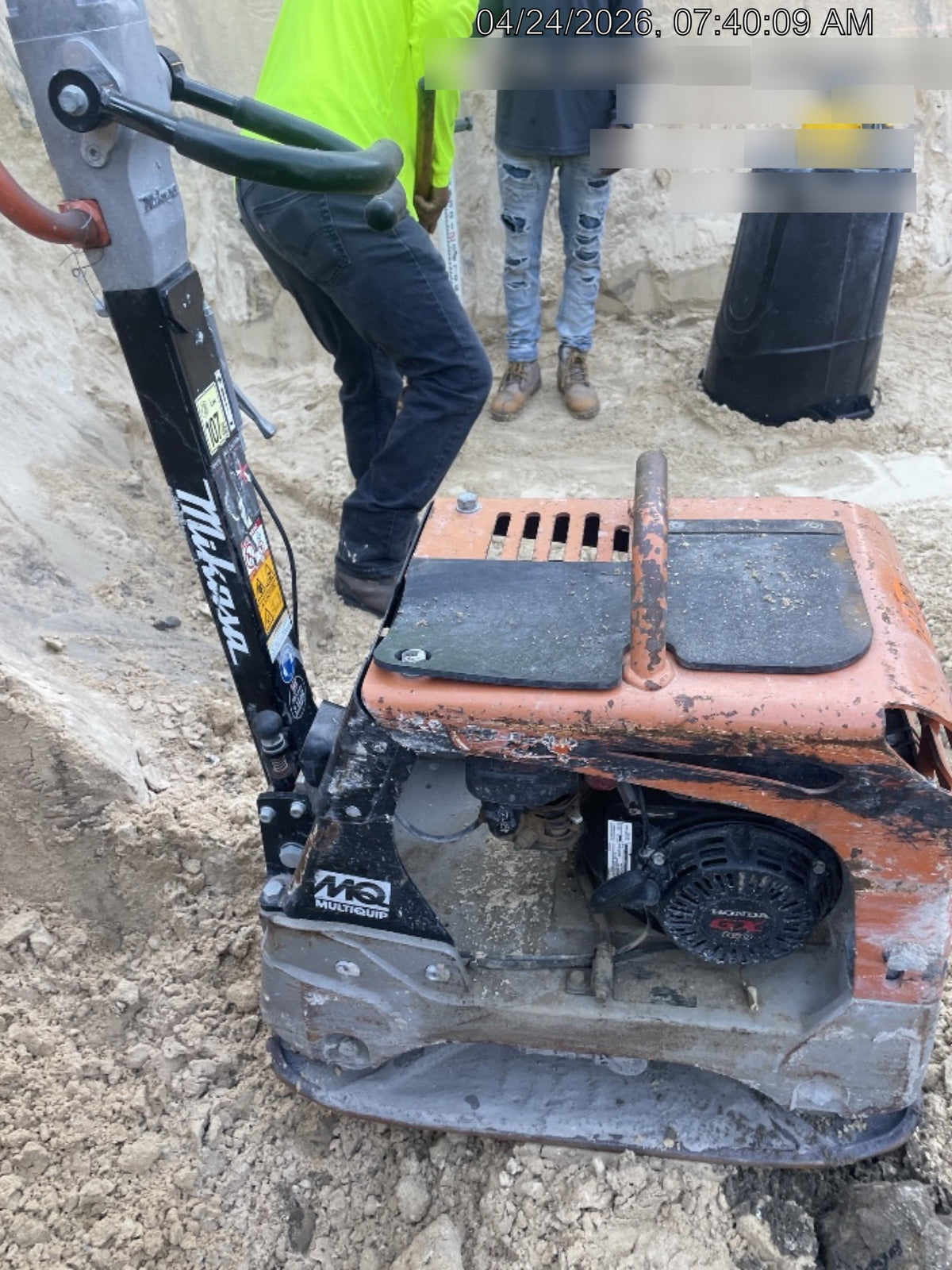 2022 Multiquip MVH158 Honda GX200, 17" Plate, Gas