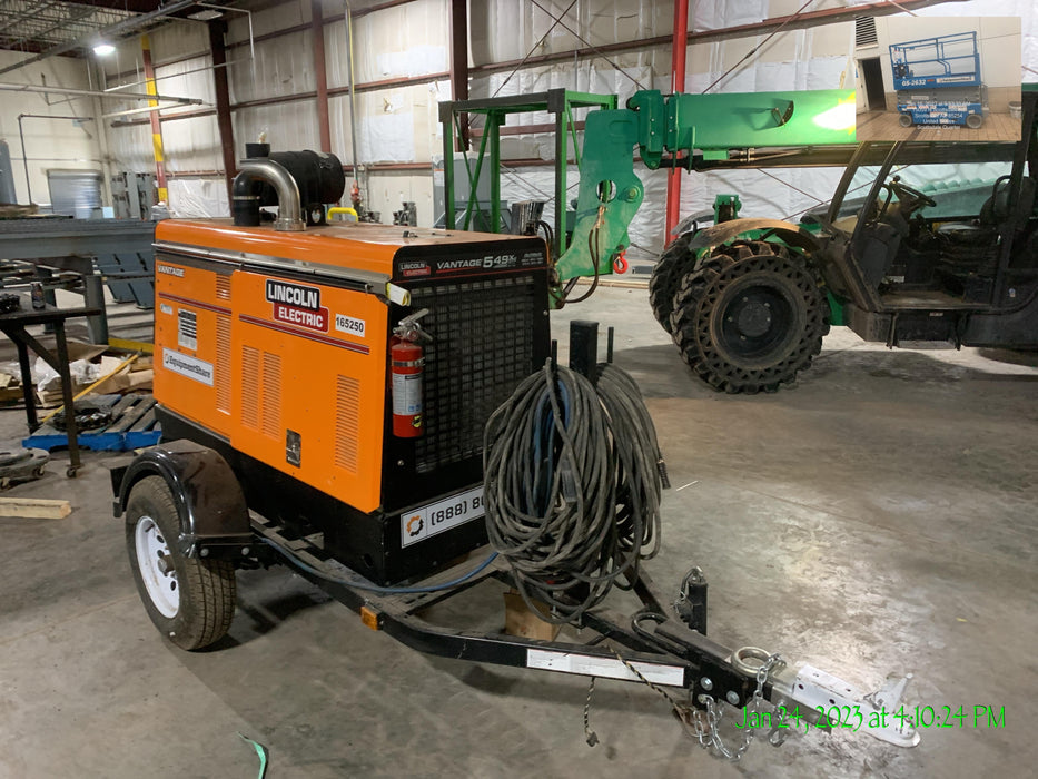 2021 Lincoln Electric Vantage 549X Ready Pak 3, ORANGE (includes trailer, cable rack, fender light kit)