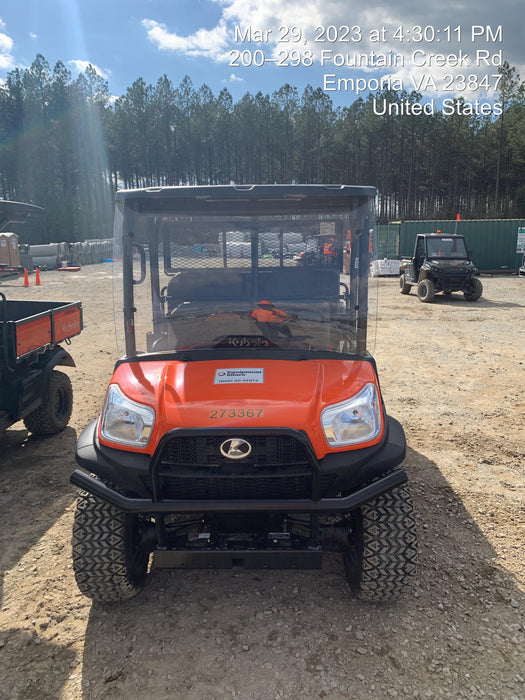 2021 Kubota RTV-X1140W-H Plastic Canopy, Windshield Acrylic Clear, LED Strobe Light, Wire Harness Kit, Back up Alarm