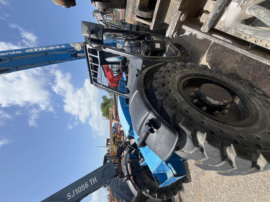 2018 Genie GTH-844 Genie GTH-844 w/ROPS, Work Lights, Solid Tires, RH Cab Mesh, Beacon, 60" Carriage and Forks