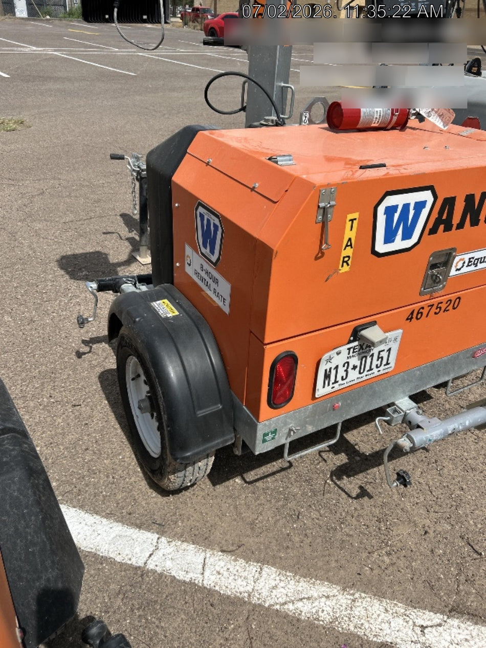 2024 Wanco WLTT-4MM4K Diesel, Deep Sea Controller, Shore Power Plug, Auto Start, (4) 350W LED Floodlights, 4kW Generator, 60 Gal Fuel Tank, 2" Ball, T3