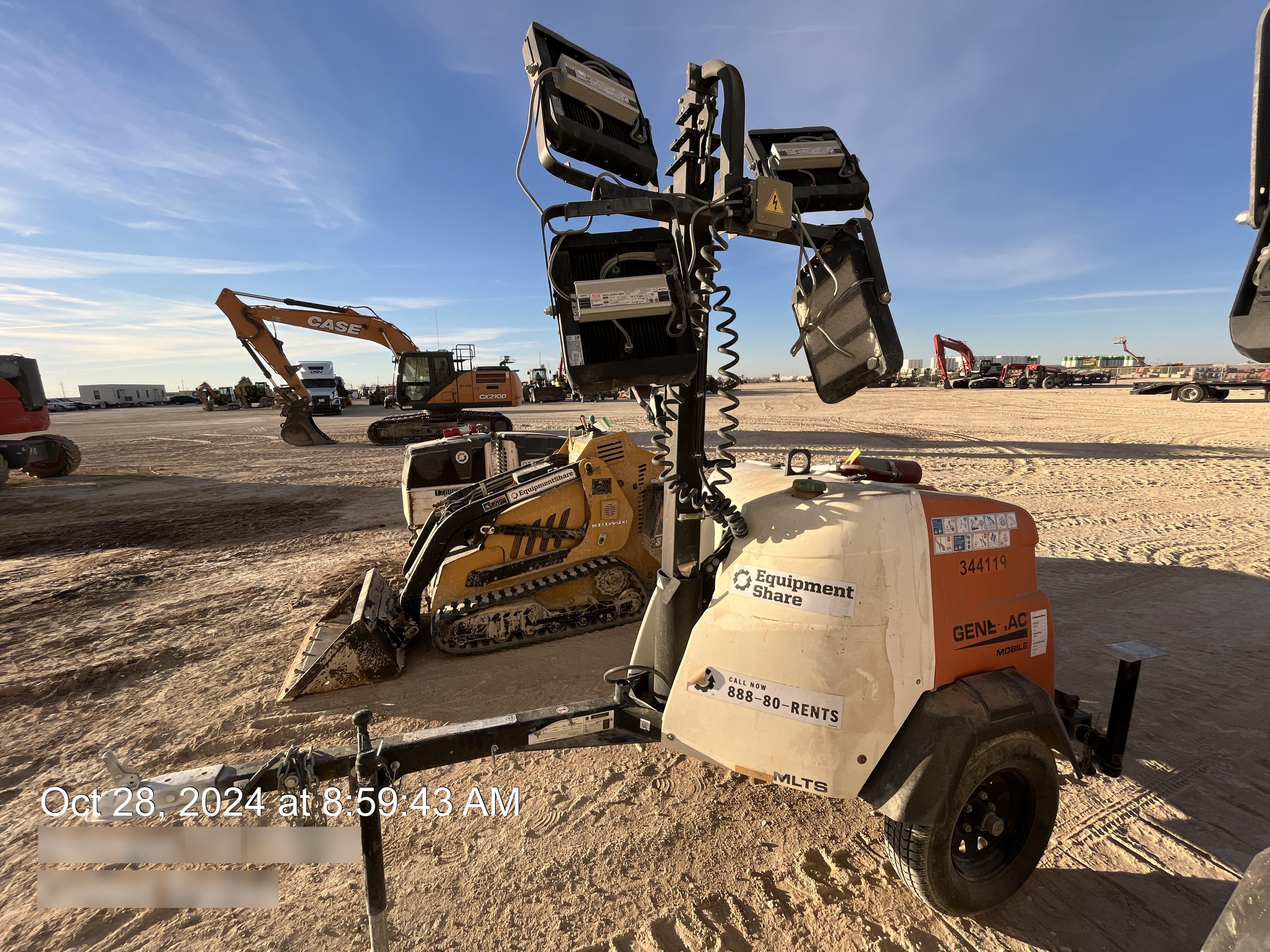 2023 Generac MLT2 Diesel, Flex Switch 120V Input, Powerzone Controller, (4) 320W LED Lights, 4kW Generator, 39.9 Gal Fuel Tank, 2" Ball, T3