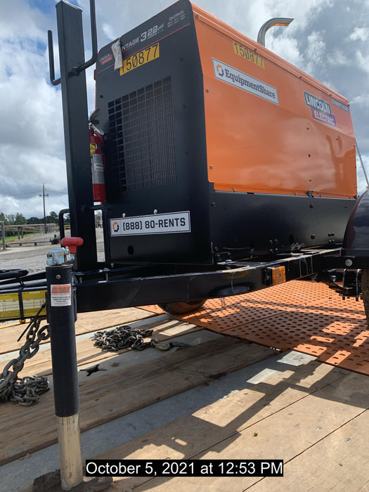 2021 Lincoln Electric Vantage 322 Vantage 322 Ready Pak 3 w/ Telematics & Decals, ORANGE (includes trailer, cable rack, fender light kit)