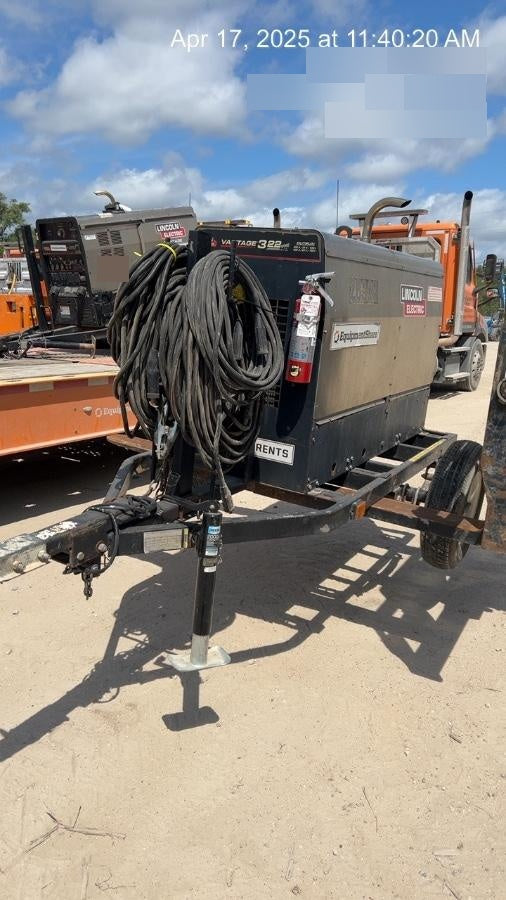 2019 Lincoln Electric Vantage 322 Lincoln Vantage 322 Welder w/Trailer, Light Kit, Cable Rack