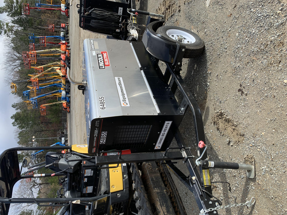 2020 Lincoln Electric Vantage 322 Welder Ready-Pak 3, w/ GPS & Decals (includes trailer, cable rack, fender light kit)
