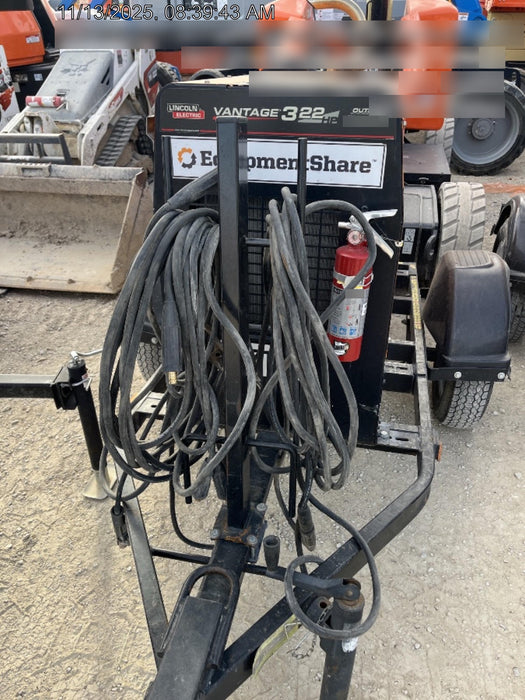 2021 Lincoln Electric Vantage 322 Vantage 322 Ready Pak 3 w/ Decals, ORANGE (includes trailer, cable rack, fender light kit) NO Telematics