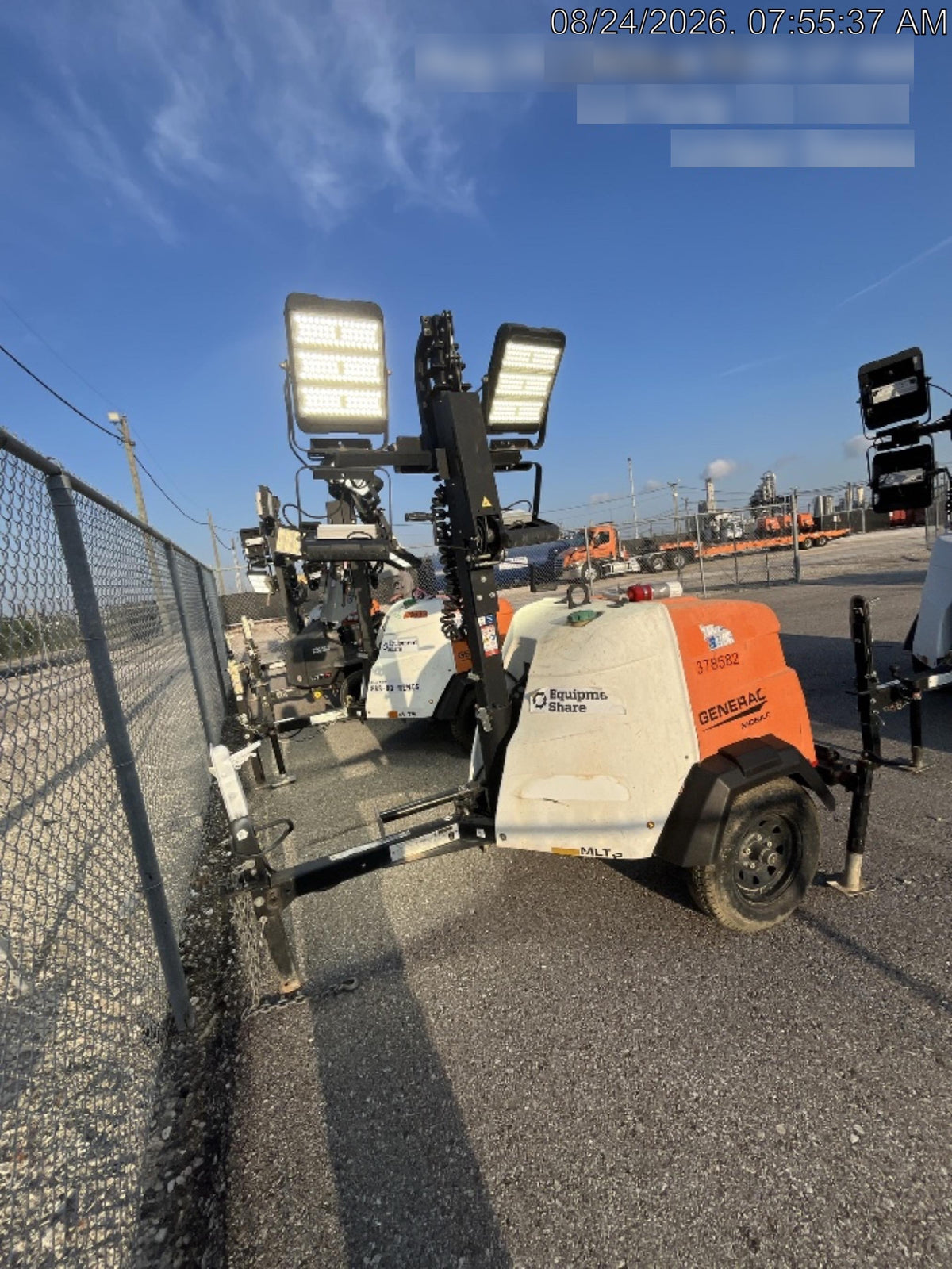 2023 Generac MLT2 Diesel, Flex Switch 120V Input, Powerzone Controller, 
(4) 320W LED Lights, 4kW Generator, 39.9 Gal Fuel Tank, 2" Ball, T3