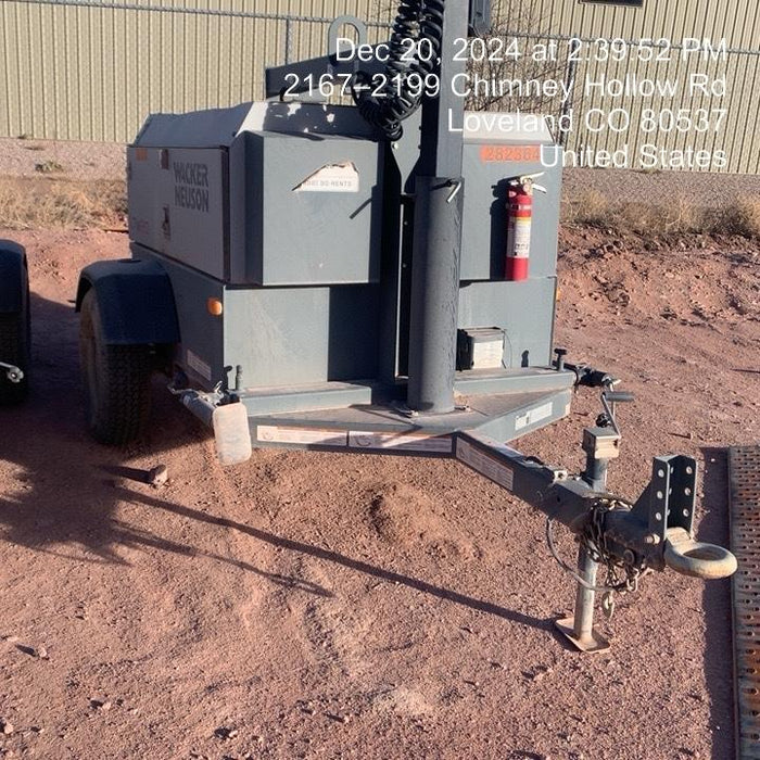 2022 Wacker Neuson LTW20Z1 Isuzu Dsl. Engine, 23' Mast, (4) 300W LED Lights, CWK, Programmable Dawn to Dusk, 360 Deg. Rotation, 57 Gal. Tank, Trailer Mounted
