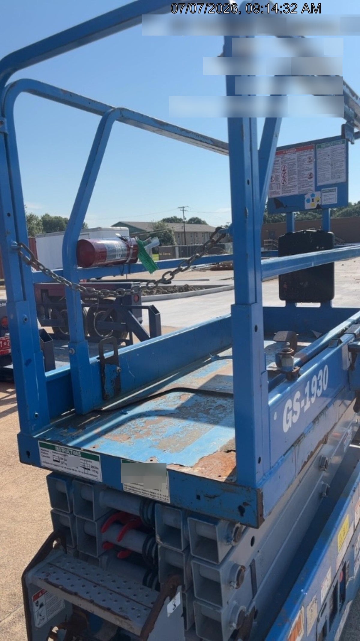 2019 Genie GS-1930 Fixed Rails with Chain Entry
