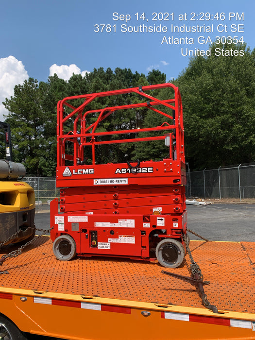 2021 Lgmg AS1932E Electric Drive, Solid Non Marking Tires, Dual Beacons