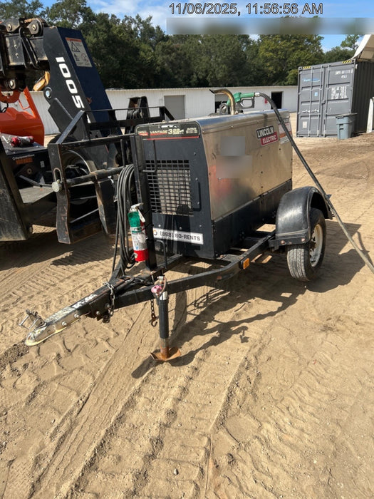 2019 Lincoln Electric Vantage 322 Ready-Pak 3, Two Wheel Trailer, Fender and Light Kit, Cable Rack